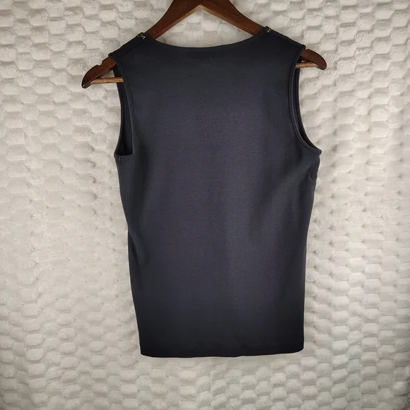 Jones New York Black Tank with Red and Gold Embroidery With Sequins Size M - Picture 7 of 7